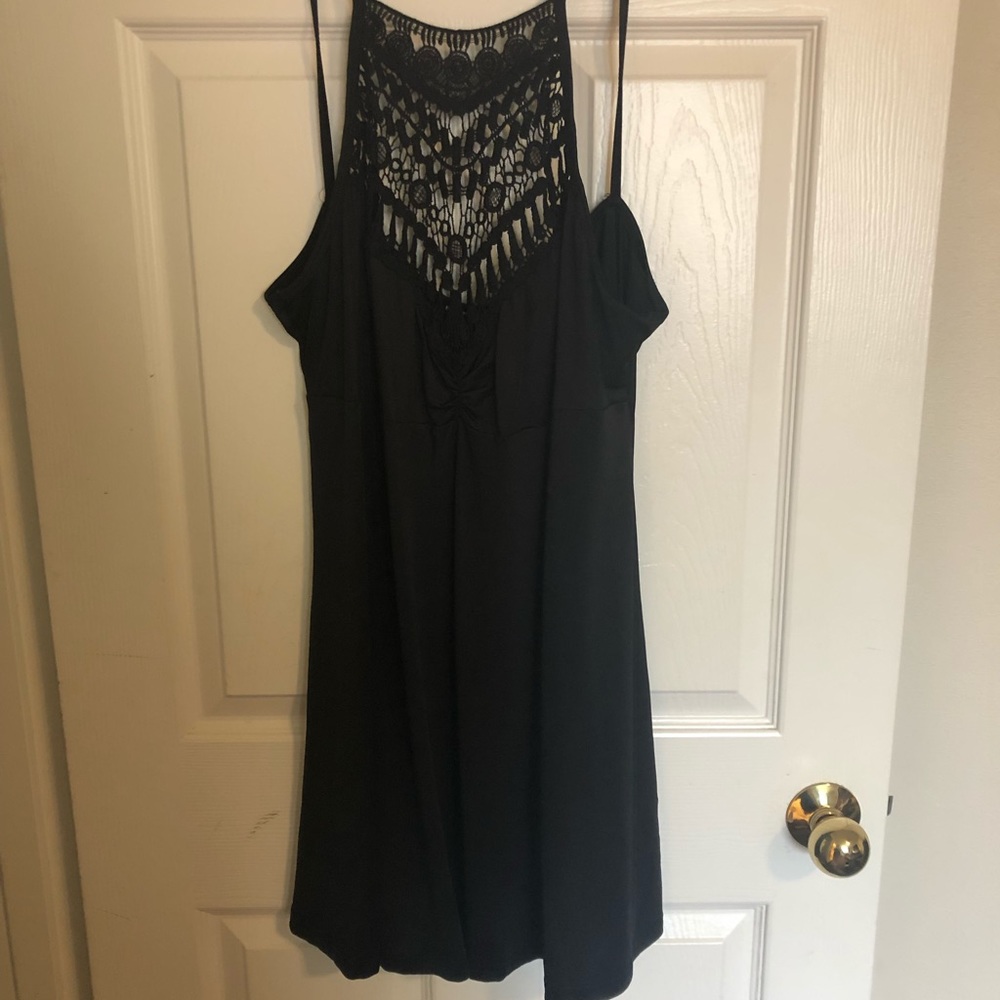 Black mini dress